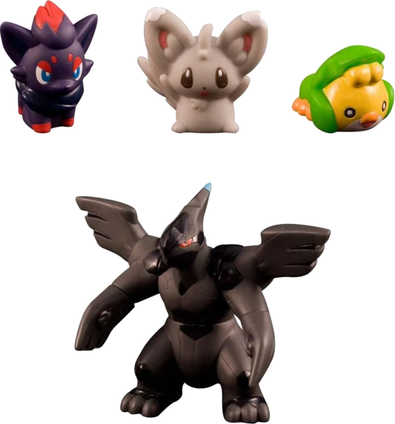 Fichier:Mega Collection - Zekrom, Zorua, Chinchidou et Larveyette.png