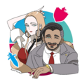 Illustration de Shehroz et Liv pour le Pokémon Secret Club[1]