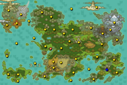 Les Ruines Enfouies sur la carte.