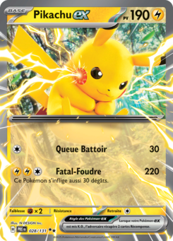 Pikachu-ex (Écarlate et Violet Évolutions Prismatiques 028)