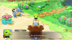 Xatu décidant de nommer le donjon.