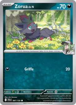 Zorua de N (Écarlate et Violet Aventures Ensemble 097)