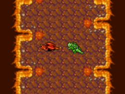 Dracaufeu et Tyranocif hors-combat au E.-2.