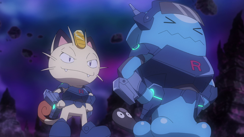 Fichier:LV090 - Miaouss de la Team Rocket et Qulbutoké de Jessie du Monde Parallèle.png