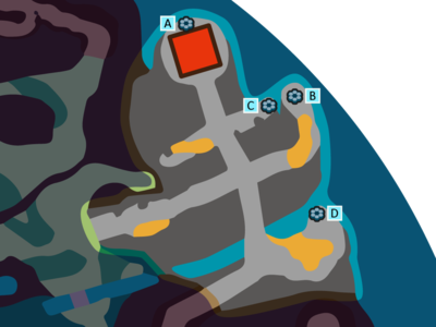 Localisation des antres de la Route de l'Épreuve