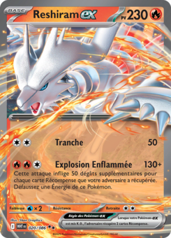Reshiram-ex (Écarlate et Violet Flamme Blanche 020)