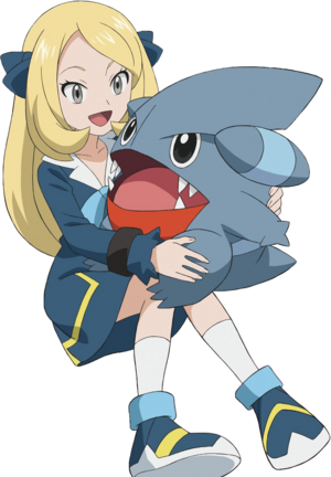 Jeune Cynthia et Griknot-Animé LV.png