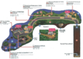 Plan de la Route 8 et du Tunnel Perce-Mont dans Pokémon Ultra-Soleil et Ultra-Lune.