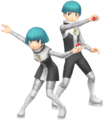 Artwork des Sbires de la Team Galaxie pour Pokémon Diamant Étincelant et Perle Scintillante.