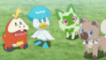 Chochodile (de Rhod), Coiffeton (de Dot), Poussacha (de Liko) et Rocabot (de Murdoch)