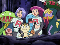 Vortente (de James), Mime Jr. (de James), Miaouss (Team Rocket), Qulbutoké (de Jessie), Yanmega (de Jessie) et Séviper (de Jessie)