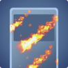 Effet déco (ornement) - Trait de feu orange