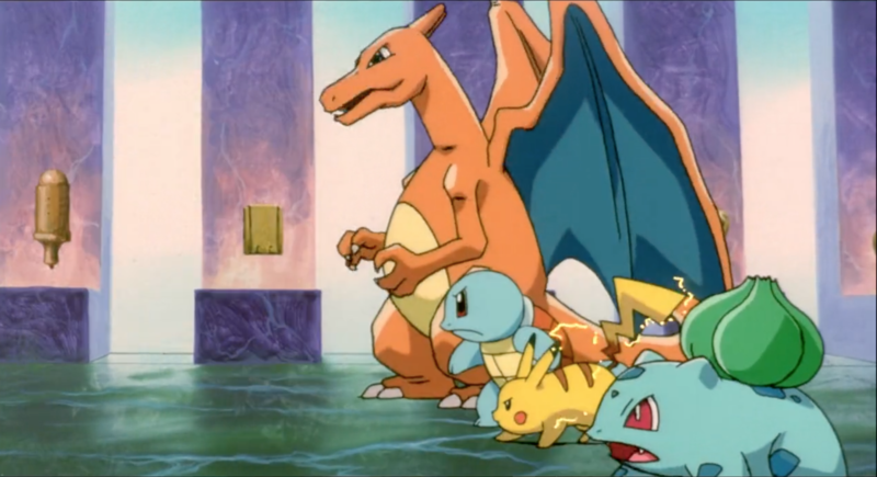 Fichier:Film 02 - Bulbizarre, Carapuce, Dracaufeu et Pikachu de Sacha.png