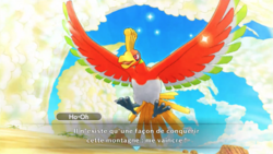 Les compères face à Ho-Oh.