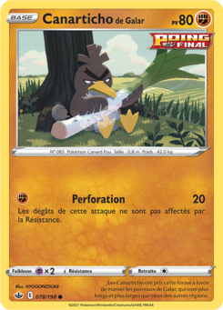 Canarticho de Galar (Épée et Bouclier Règne de Glace 078)