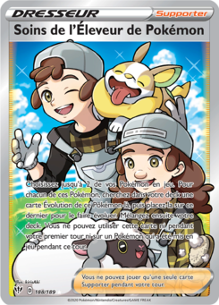 Soins de l'Éleveur de Pokémon (Épée et Bouclier Ténèbres Embrasées 188)