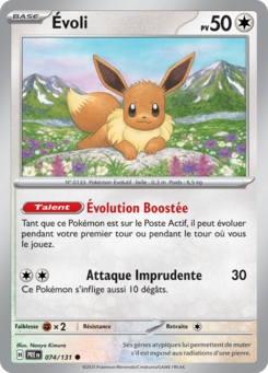 Évoli (Écarlate et Violet Évolutions Prismatiques 074)