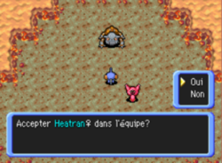 Heatran rejoint l'équipe.