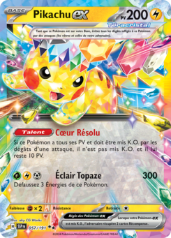 Pikachu-ex (Écarlate et Violet Étincelles Déferlantes 057)