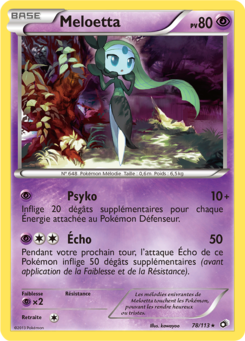 Meloetta (Noir & Blanc Trésors Légendaires 78)