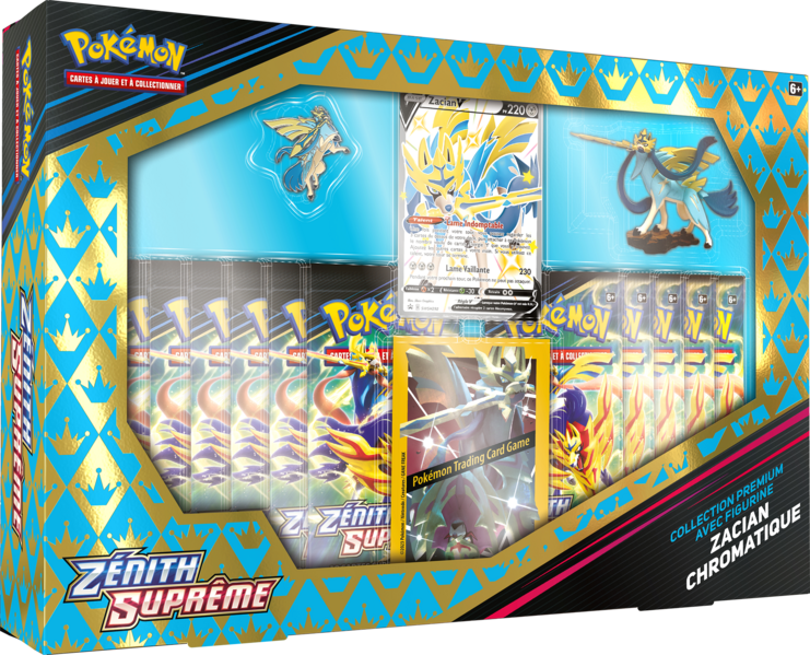 Fichier:Collection Premium avec figurine Zénith Suprême Zacian chromatique.png