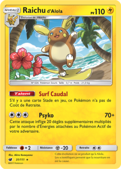 Raichu d'Alola (Soleil et Lune Invasion Carmin 31)
