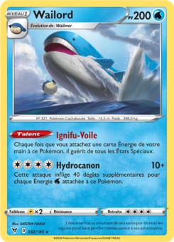 Wailord (Épée et Bouclier Voltage Éclatant 032)