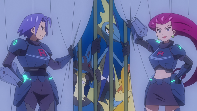 Fichier:LV090 - Lucario de Sacha, Lézargus de Goh et Mustéflott d'un Dresseur.png