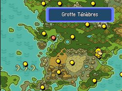 La Grotte Ténèbres sur la carte.