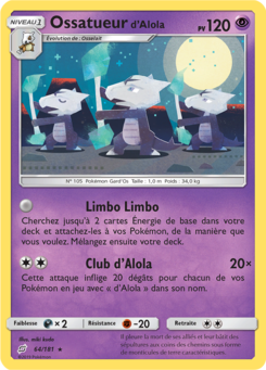 Ossatueur d'Alola (Soleil et Lune Duo de Choc 64)