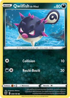 Qwilfish de Hisui (Épée et Bouclier Astres Radieux 088)