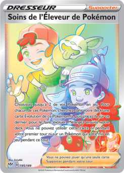Soins de l'Éleveur de Pokémon (Épée et Bouclier Ténèbres Embrasées 195)