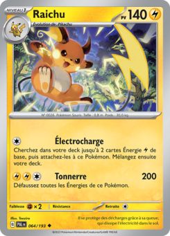 Raichu (Écarlate et Violet Évolutions à Paldea 064)