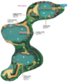 Plan de la Colline Clapotis dans Pokémon Soleil et Lune.