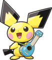 Artwork de Pichu Kulélé pour Pokémon Ranger : Sillages de Lumière.