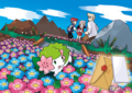 Apparition de Shaymin au Paradis Fleuri.