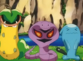 Empiflor (de James), Arbok (de Jessie) et Qulbutoké (de Jessie)