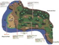 Plan de la Prairie de Poni et de la Plage de Poni dans Pokémon Ultra-Soleil et Ultra-Lune.
