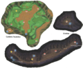 Plan de la Colline Dicarat dans Pokémon Ultra-Soleil et Ultra-Lune.
