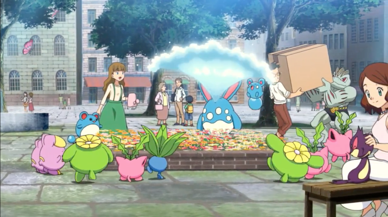 Fichier:Azurill, Azumarill, Chacripan et Machopeur de Dresseurs - Film 19 - Intro.png