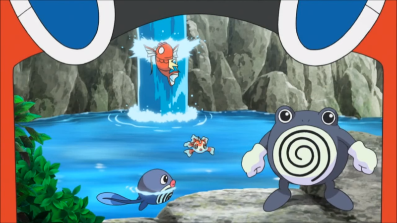 Fichier:SL042 - Têtarte, Ptitard et Magicarpe du laboratoire du Prof. Chen.png