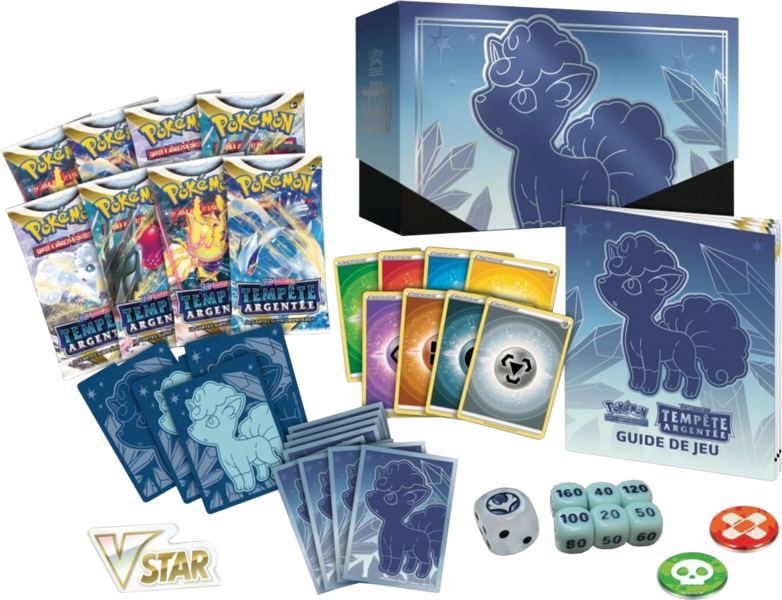 Fichier:Coffret Dresseur d'élite Épée et Bouclier Tempête Argentée Contenu.png
