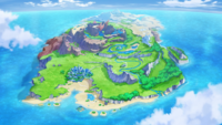 L'Île d'Æos dans La série : Pokémon, les horizons.