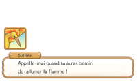 Sulfura est recruté automatiquement après le combat…