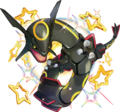 Artwork de Rayquaza chromatique pour l'événement.