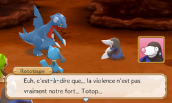 …qui demande aux Rototaupe de l'aider à les chasser, mais prennent la fuite…