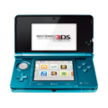 La 3DS de face, montrant le menu.