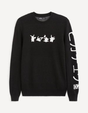Celio sweat noir Pikachu 2019.png