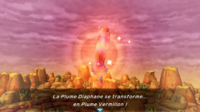 La Plume Vermillon dans Pokémon Donjon Mystère : Équipe de Secours DX.