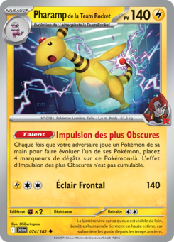 Pharamp de la Team Rocket (Écarlate et Violet Rivalités Destinées 074)